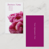 Cartes de visite pourpres de tulipes (Devant / Derrière)
