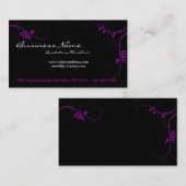 Cartes de visite pourpres de vignes (Devant / Derrière)