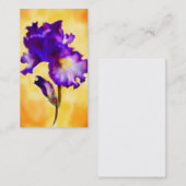 Cartes de visite pourpres d'iris (fleur) (Devant / Derrière)