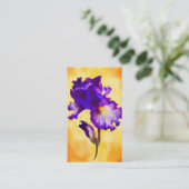 Cartes de visite pourpres d'iris (fleur) (Debout devant)
