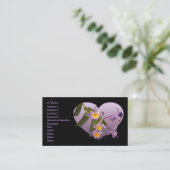 Cartes de visite pourpres d'orchidées (Debout devant)