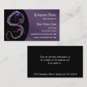 Cartes de visite pourpres et bleus d'Asiatique (Devant / Derrière)