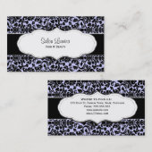 Cartes de visite pourpres lilas de damassé (Devant / Derrière)