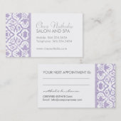 Cartes de visite pourpres personnalisables (Devant / Derrière)