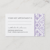 Cartes de visite pourpres personnalisables (Dos)