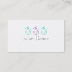 Cartes de visite pourpres turquoises simples de