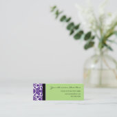 Cartes de visite pourpres verts élégants de (Debout devant)