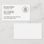 Cartes de visite prêts pour le logo de l'entrepris (Devant / Derrière)