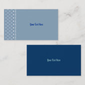 Cartes de visite primitives bleu acier pour gens d (Devant / Derrière)