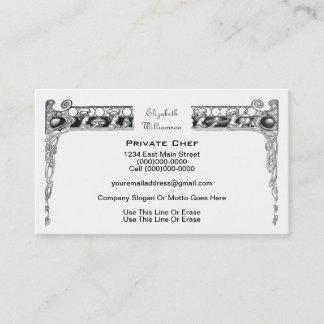 Cartes de visite privés de l'industrie alimentaire