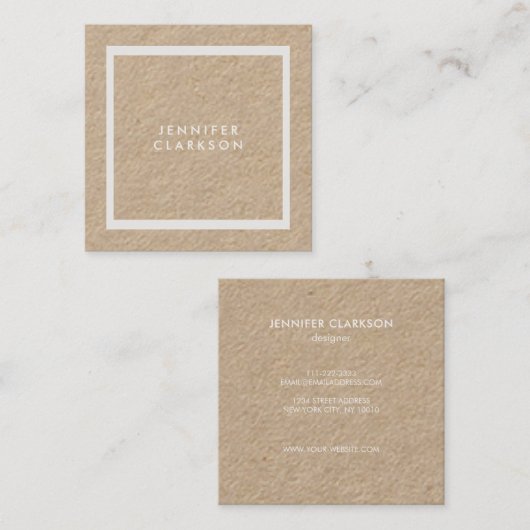 Cartes de visite professionelles modernes carrées  (Devant / Derrière)