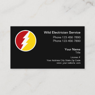 Cartes de visite Professionnel Électricien Logo