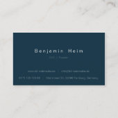 Cartes de visite professionnelle (Dos)