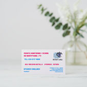 Cartes de visite professionnelle de visite à (Debout devant)