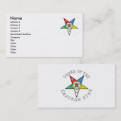 Cartes de visite professionnelle de visite d'OES (Devant / Derrière)