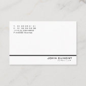 Cartes de visite - Professionnelles (Dos)