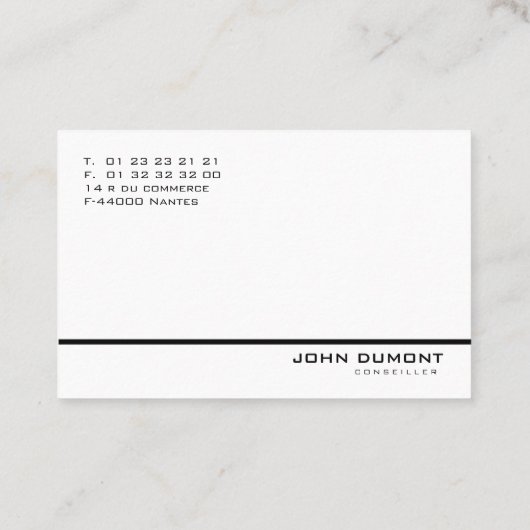 Cartes de visite - Professionnelles (Dos)