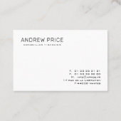 Cartes de visite - Professionnelles (Dos)