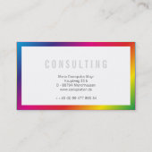 Cartes de visite professionnelles Arc-en-ciel (Dos)