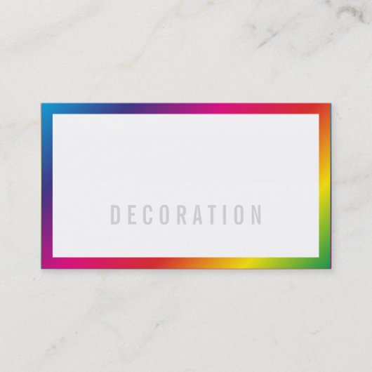 Cartes de visite professionnelles Arc-en-ciel (Devant)