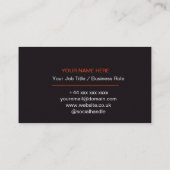 Cartes de visite professionnelles avec logo d'entr (Dos)