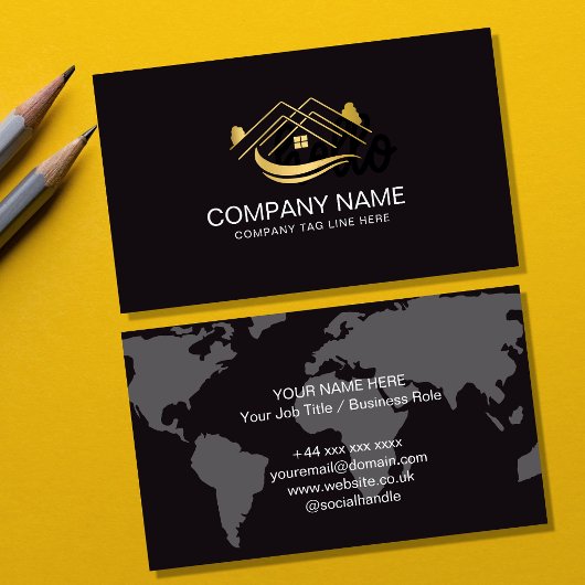 Cartes de visite professionnelles avec logo d'entr