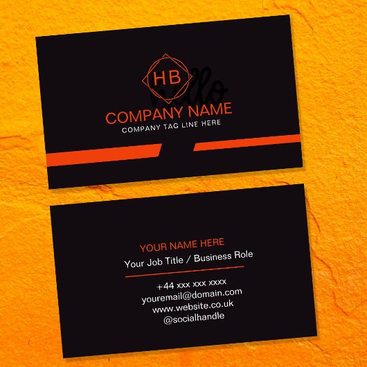 Cartes de visite professionnelles avec logo d'entr