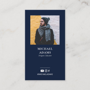 Cartes de visite professionnelles avec photo et bl