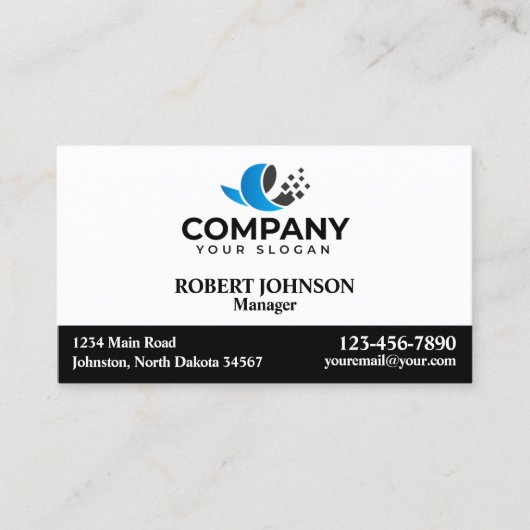 Cartes de visite professionnelles avec votre logo (Devant)