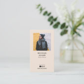 Cartes de visite professionnelles Beige Moderne av (Debout devant)