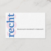 Cartes de visite professionnelles bleu blanc (Dos)