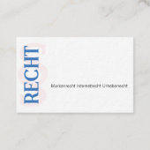 Cartes de visite professionnelles bleu et blanc (Dos)