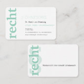 Cartes de visite professionnelles bleu rose (Devant / Derrière)