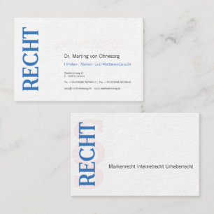 Cartes de visite professionnelles bleues et blanch