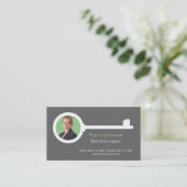Cartes de visite professionnelles d'agent immobili (Debout devant)