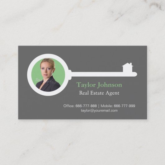 Cartes de visite professionnelles d'agent immobili (Devant)