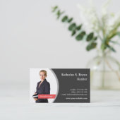 Cartes de visite professionnelles d'agent immobili (Debout devant)