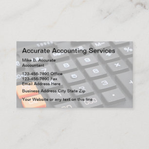Cartes de visite professionnelles de comptable CPA