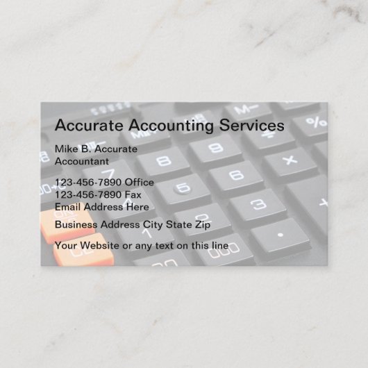 Cartes de visite professionnelles de comptable CPA (Devant)