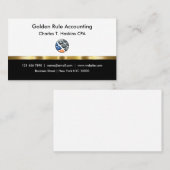 Cartes de visite professionnelles de comptable CPA (Devant / Derrière)