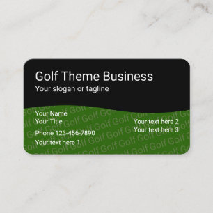 Cartes de visite professionnelles de golf
