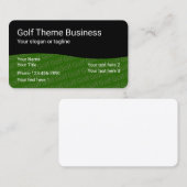 Cartes de visite professionnelles de golf (Devant / Derrière)