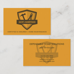 Cartes de visite professionnelles de réparateur ho