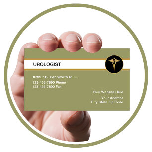 Cartes de visite professionnelles d'urologue éléga
