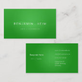 Cartes de visite professionnelles Green/White (Devant / Derrière)