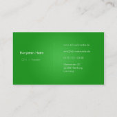 Cartes de visite professionnelles Green/White (Dos)