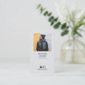 Cartes de visite professionnelles grises modernes (Debout devant)