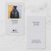 Cartes de visite professionnelles grises modernes (Devant / Derrière)