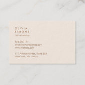 Cartes de visite professionnelles minimalistes (Dos)