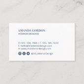 Cartes de visite professionnelles minimalistes mod (Dos)